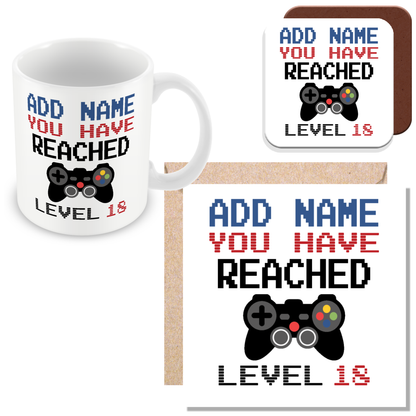 Personalised Birthday Gamer Gift - You Have Reached Level
