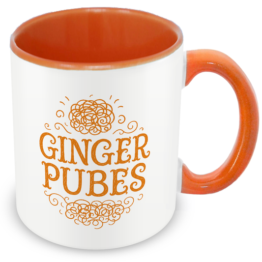 Ginger Pubes Gift for Curly Ginger Friends or Strawberry Blonde Colleagues Family - Ceramic Mug Gift for Women, Men or Office Co-Workers