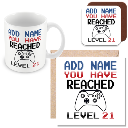 Personalised Birthday Gamer Gift - You Have Reached Level