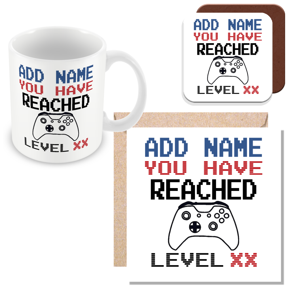Personalised Birthday Gamer Gift - You Have Reached Level