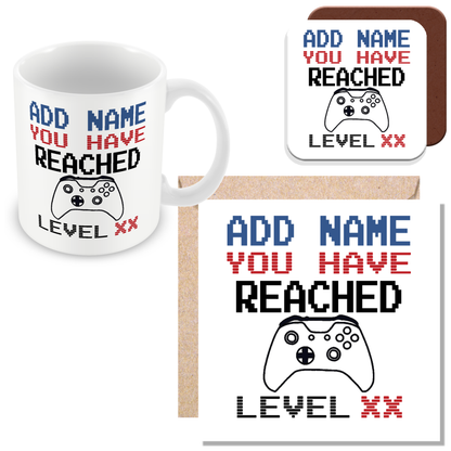 Personalised Birthday Gamer Gift - You Have Reached Level