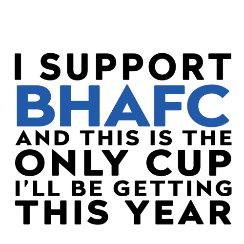 Personalised Funny Football Gift – I Support and This is the Only Cup I’ll Be Getting This Year