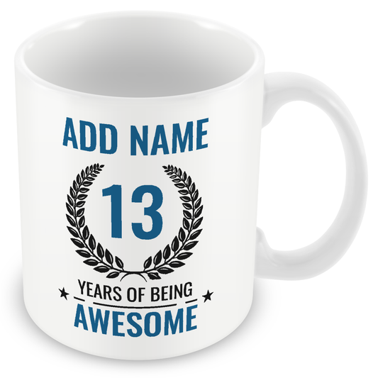 Personalised 13 Years of Being Awesome Gift - Awesome 13th Birthday Present