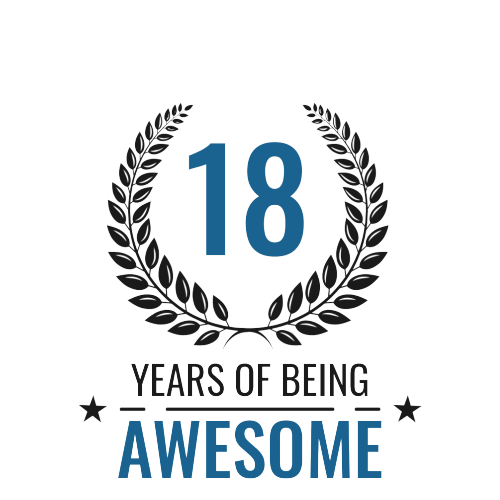 Personalised 18 Years of Being Awesome Gift - Awesome 18th Birthday Present