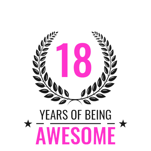Personalised 18 Years of Being Awesome Gift - Awesome 18th Birthday Present