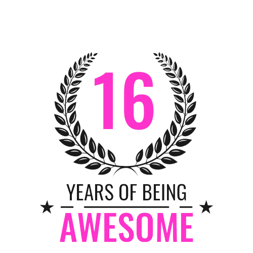Personalised 16 Years of Being Awesome Gift - Awesome 16th Birthday Present