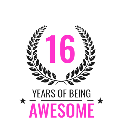 Personalised 16 Years of Being Awesome Gift - Awesome 16th Birthday Present