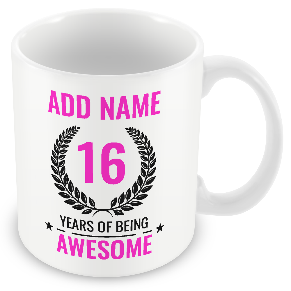 Personalised 16 Years of Being Awesome Gift - Awesome 16th Birthday Present