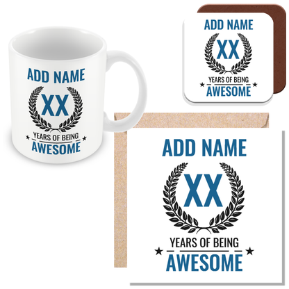 Personalised Any Years of Being Awesome Gift - Awesome Birthday Present