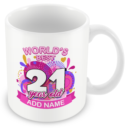 Personalised World's Best Birthday Gift for Men and Women - Pink or Blue
