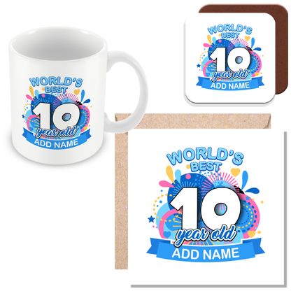 Personalised World's Best Birthday Gift for Men and Women - Pink or Blue