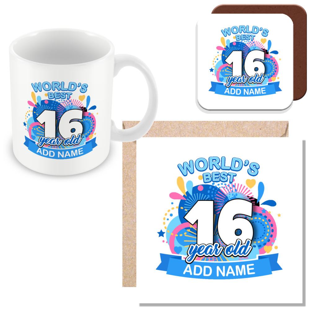 Personalised World's Best Birthday Gift for Men and Women - Pink or Blue