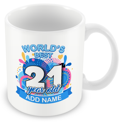 Personalised World's Best Birthday Gift for Men and Women - Pink or Blue