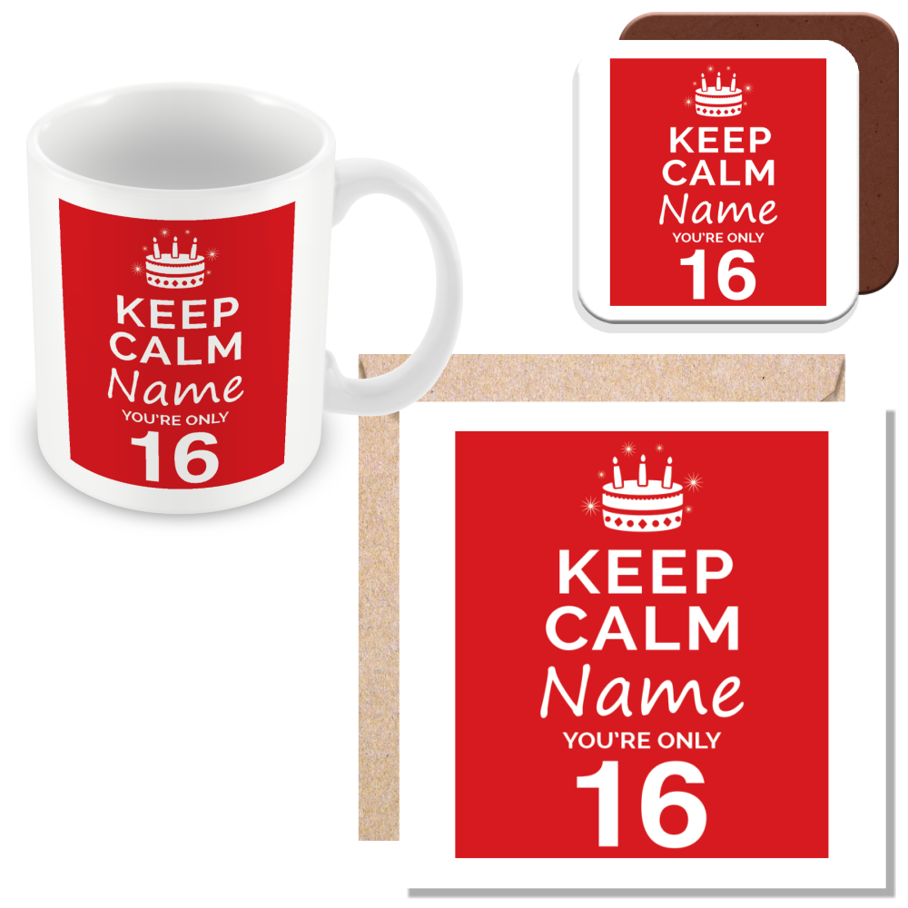 Personalised Keep Calm You’re Only Any Age Gift