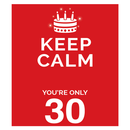 Personalised Keep Calm You’re Only Any Age Gift