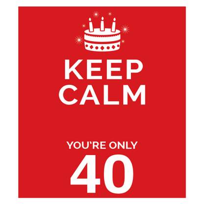Personalised Keep Calm You’re Only Any Age Gift