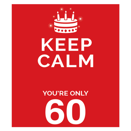 Personalised Keep Calm You’re Only Any Age Gift