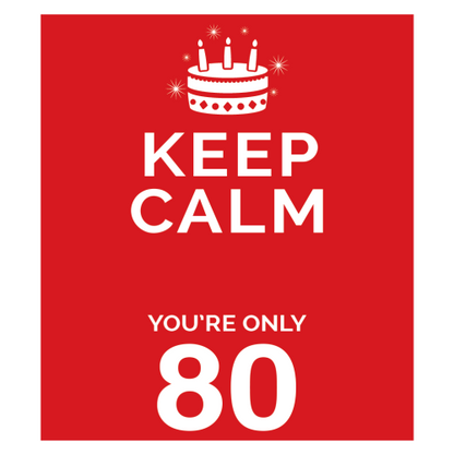 Personalised Keep Calm You’re Only Any Age Gift