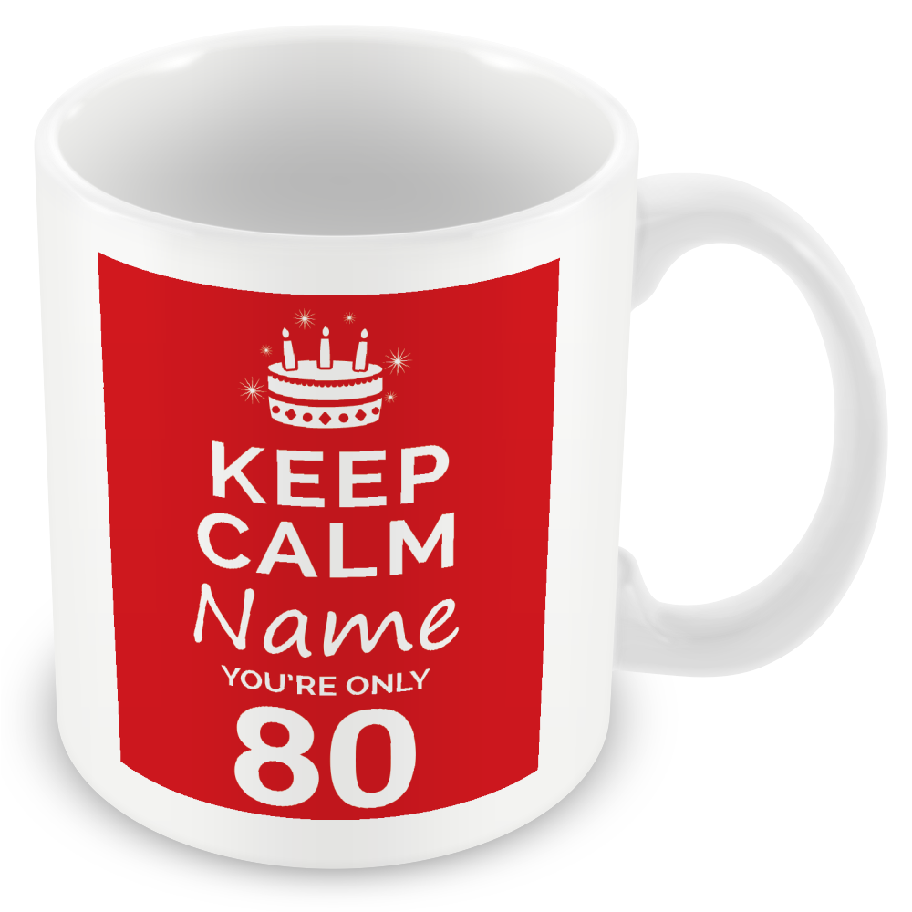 Personalised Keep Calm You’re Only Any Age Gift