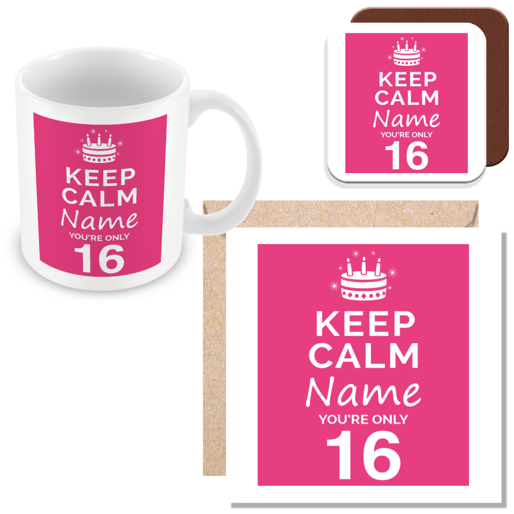Personalised Keep Calm You’re Only Any Age Gift