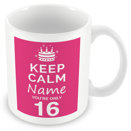 Personalised Keep Calm You’re Only Any Age Gift