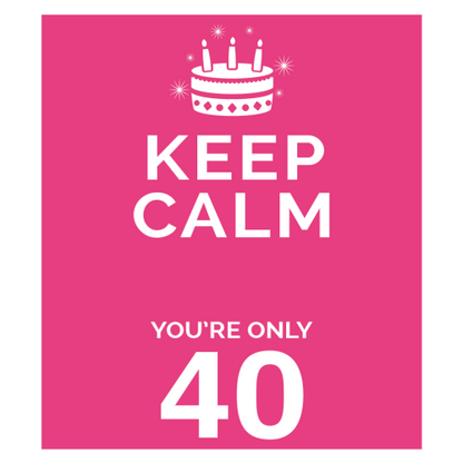 Personalised Keep Calm You’re Only Any Age Gift