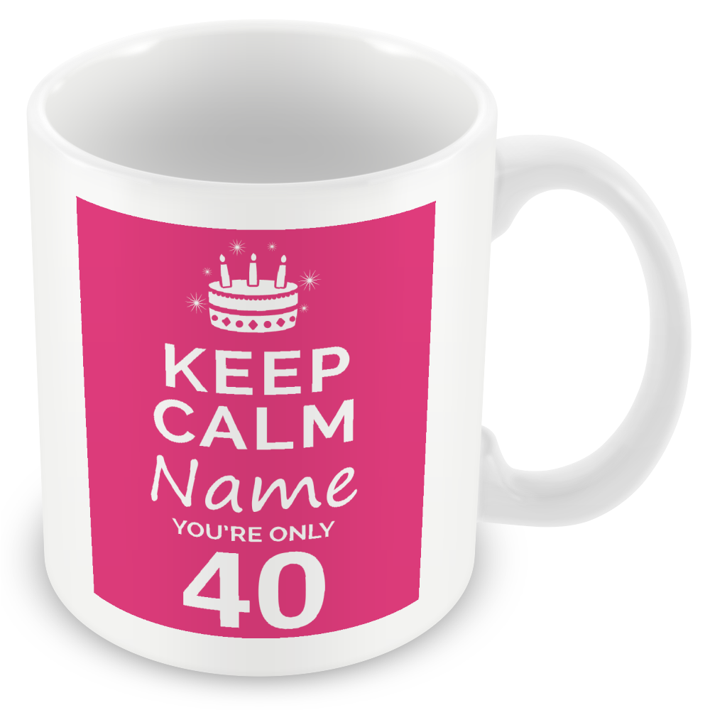 Personalised Keep Calm You’re Only Any Age Gift