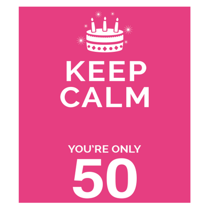 Personalised Keep Calm You’re Only Any Age Gift