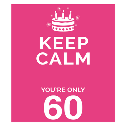 Personalised Keep Calm You’re Only Any Age Gift