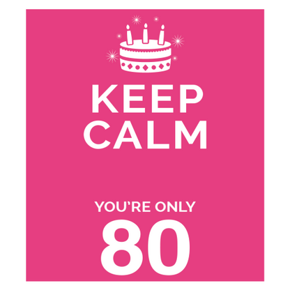 Personalised Keep Calm You’re Only Any Age Gift