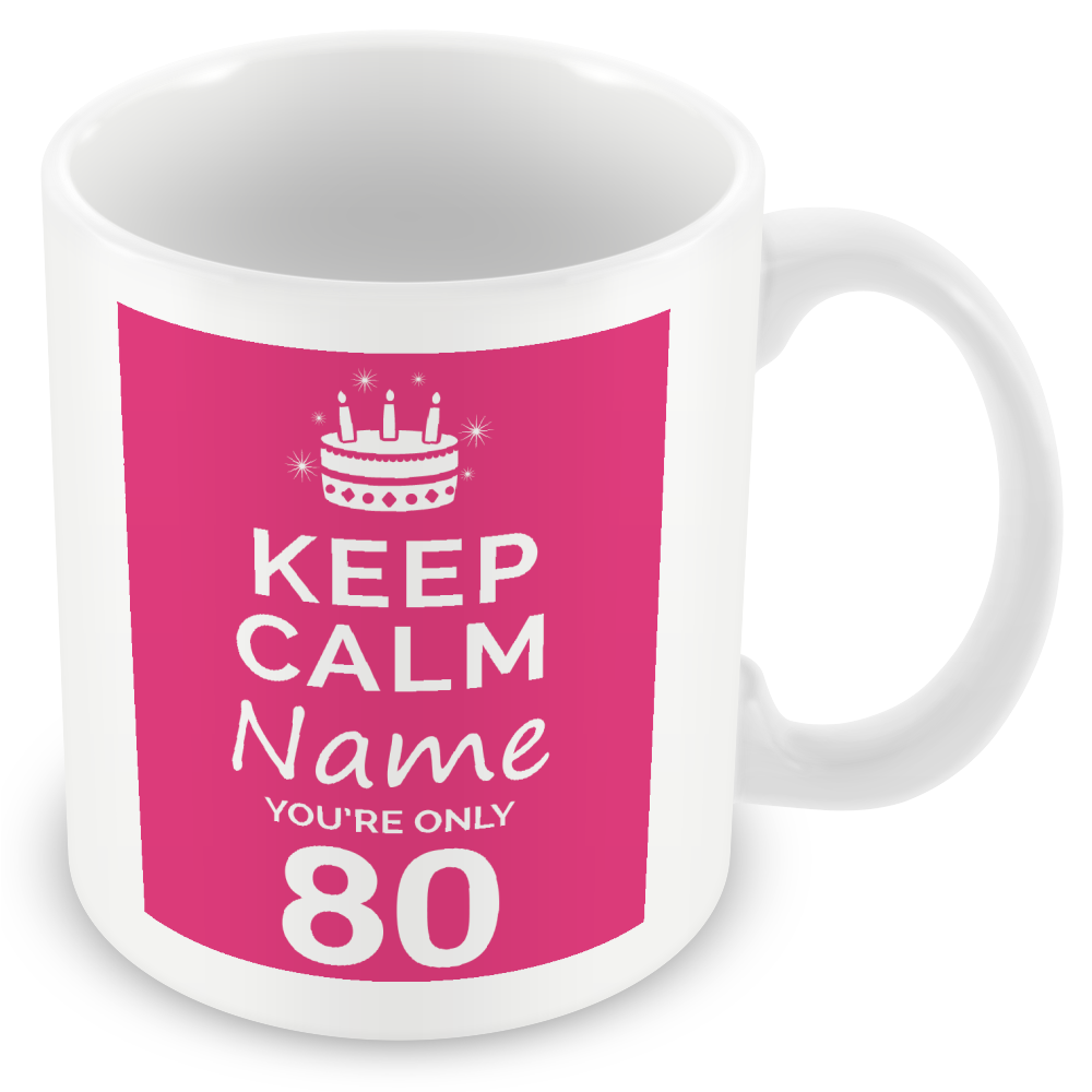 Personalised Keep Calm You’re Only Any Age Gift