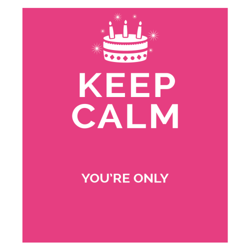 Personalised Keep Calm You’re Only Any Age Gift