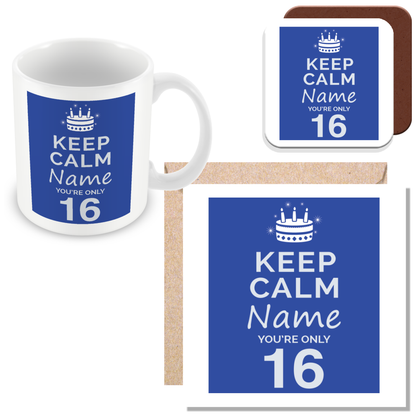 Personalised Keep Calm You’re Only Any Age Gift