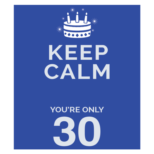 Personalised Keep Calm You’re Only Any Age Gift