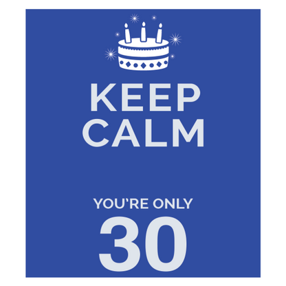 Personalised Keep Calm You’re Only Any Age Gift