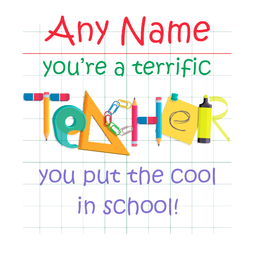Personalised Teacher Gift – Custom Thank You