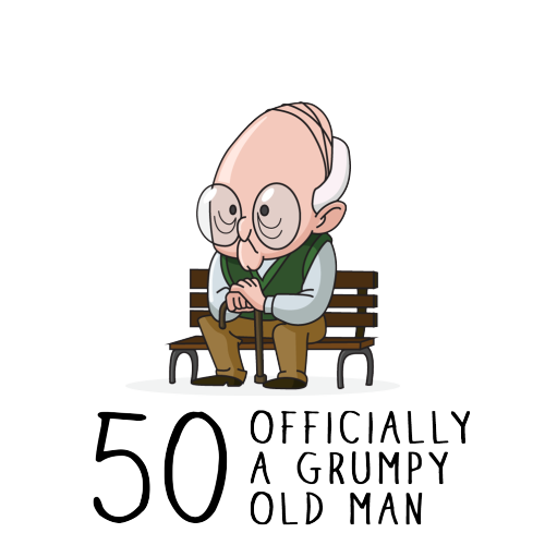 Personalised Grumpy Old Man 50th Birthday Mug Gift