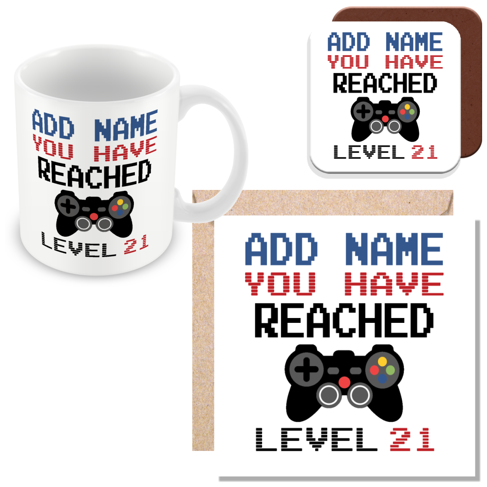 Personalised Birthday Gamer Gift - You Have Reached Level