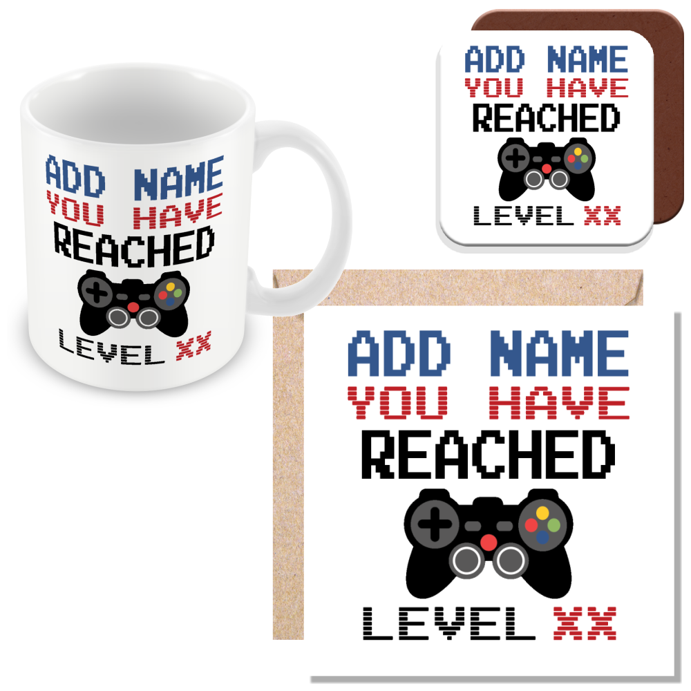 Personalised Birthday Gamer Gift - You Have Reached Level