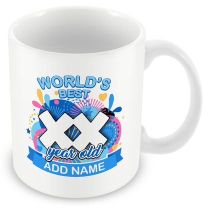 Personalised World's Best Birthday Gift for Men and Women - Pink or Blue