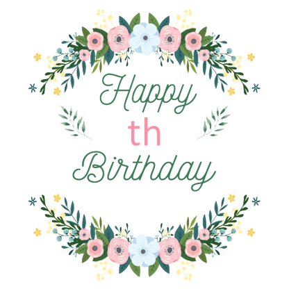 Personalised Birthday Floral – Elegant Gift for Women