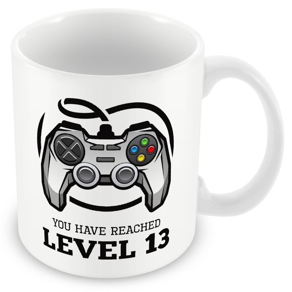 Gamer Level 13 Reached – 13th Birthday Mug Gift