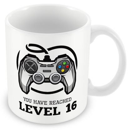 Gamer Level 16 Reached – 16th Birthday Mug Gift