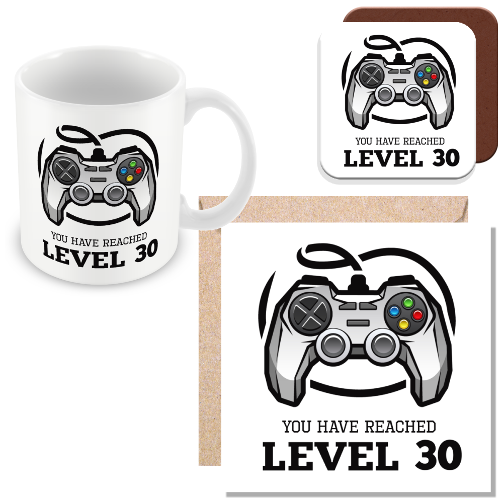 Gamer Level 30 Reached – 30th Birthday Mug Gift