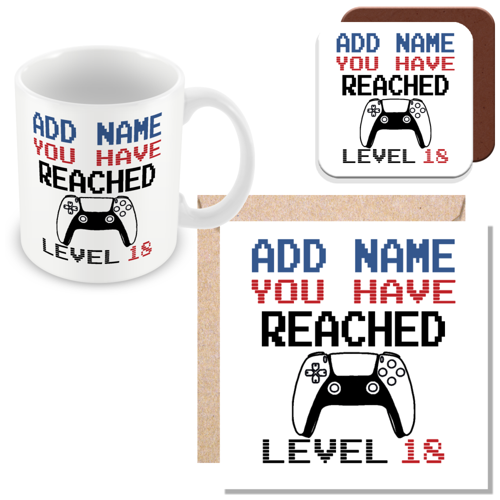 Personalised Birthday Gamer Gift - You Have Reached Level