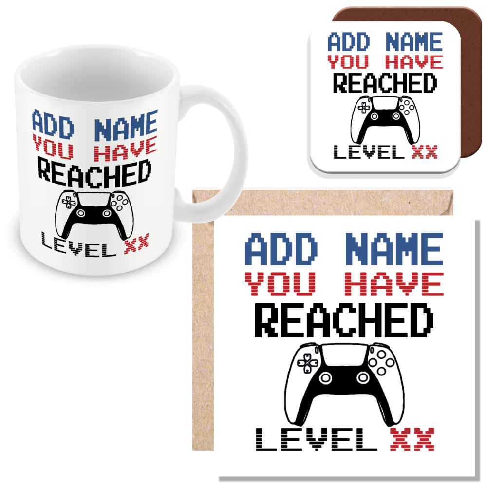 Personalised Birthday Gamer Gift - You Have Reached Level