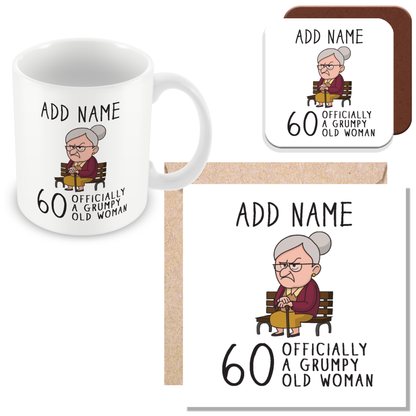 Personalised Grumpy Old Woman Any Age Birthday Gift