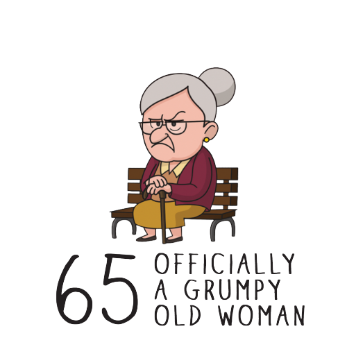 Personalised Grumpy Old Woman Any Age Birthday Gift