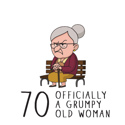 Personalised Grumpy Old Woman Any Age Birthday Gift