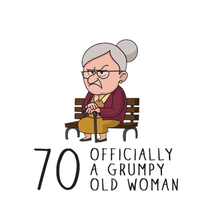 Personalised Grumpy Old Woman Any Age Birthday Gift